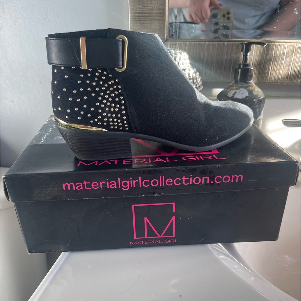 Black Suede Heeled Boots